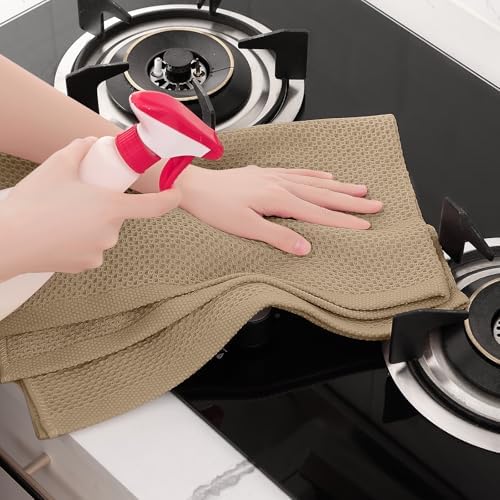 Homaxy 100% Cotton Oversized Waffle Weave Kitchen Towels 8-Pack - Image 5