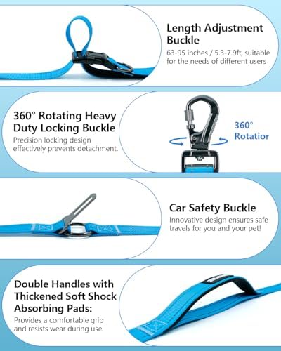 Hands Free Dog Leash with Seatbelt Set, Waist & Crossbody Dog Leash - Image 5
