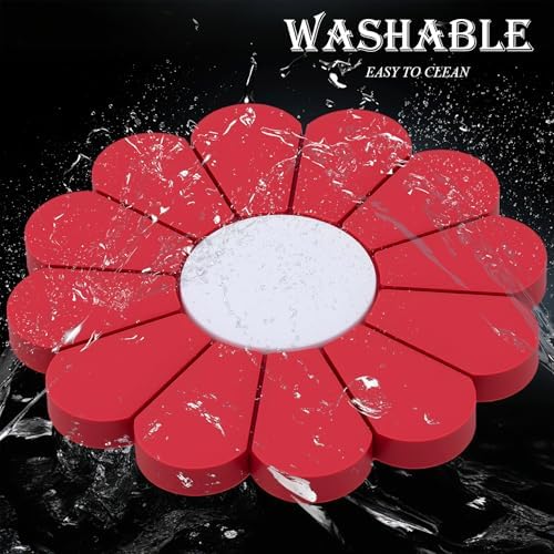 4-Pack Car Cup Holder Coaster Inserts, Daisy Shape, 2.75 Inch Non-Slip Silicone - Image 5