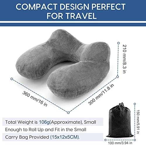 Inflatable Travel Pillow for Airplane Inflatable Neck Pillow for Traveling - Image 6