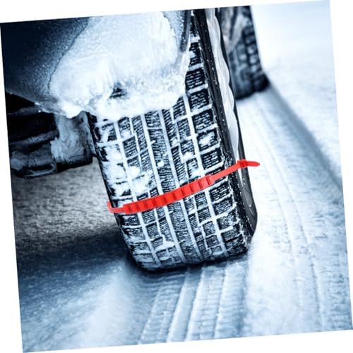 UKCOCO 15pcs Car Tire Anti-skid Tie Straps Emergency Snow Wheel Chains Orange - Image 6