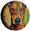 Colorful German Pinscher Dog Spare Tire Cover Pet Animal Wheel Protectors by GUGLILI