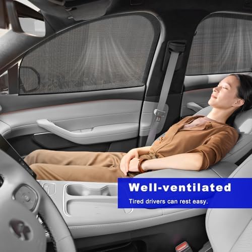2 PCS Car Window Shades, 18.9"×31.1" Magnetic Vehicle Rear Side Window Screen - Image 6