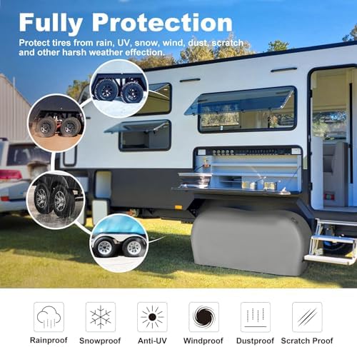 Explore Land Dual Axle Tire Cover Fit Tire Diameters 26-28.75 inch - Image 5