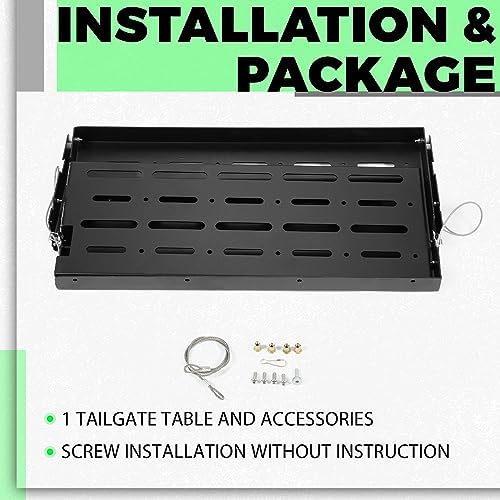 KUAFU Foldable Door Tailgate Table Compatible - Image 7