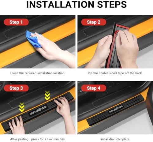 Hellet 4PCS Car Door Sill Protector - Image 7