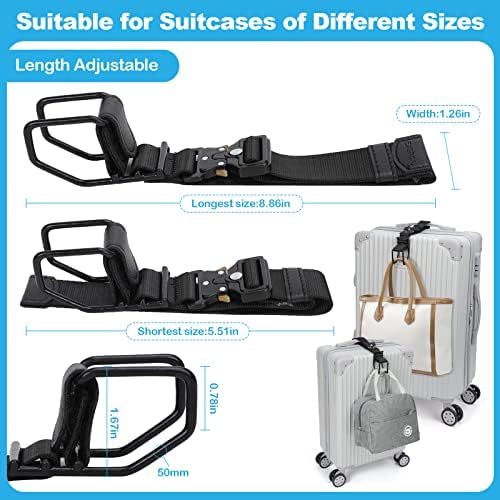 Luggage Hook Strap, Luggage J Hooks to Add a Bag Flight Attendant, Adjustable - Image 4