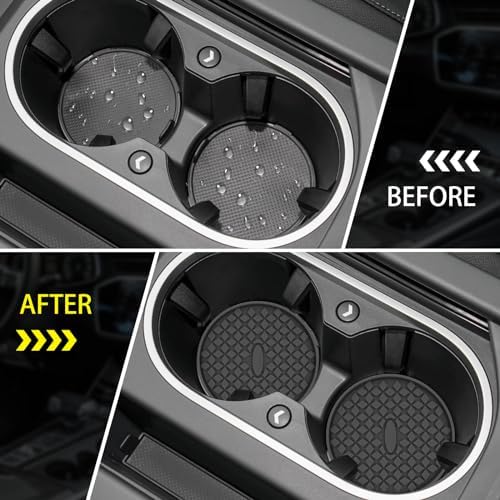 ME.FAN Car Cup Coasters Silicone Car Coasters/Cup Mats, Non-Slip Recessed Car - Image 4