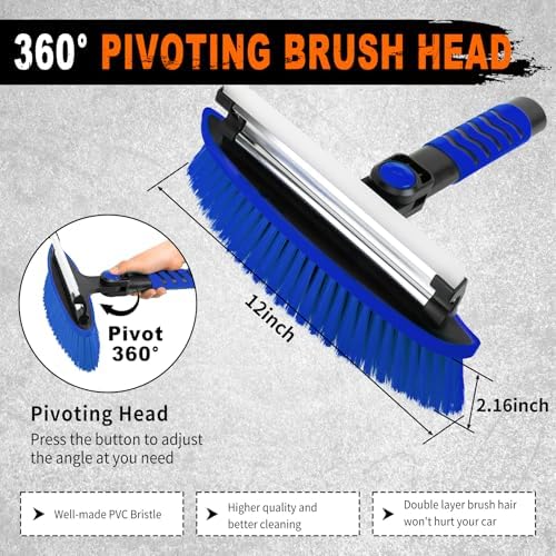 METOWARE 44" Ice Scraper and Snow Brush - Image 2