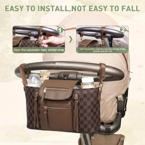 miss fong Checkered Stroller Caddy - Image 5