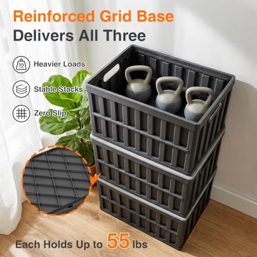 Citylife 4PC 64L Collapsible Storage Bins - Image 3