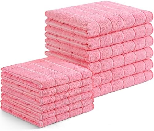 Homaxy Microfiber Kitchen Towels and Dishcloths Sets, 12 Pack by Homaxy
