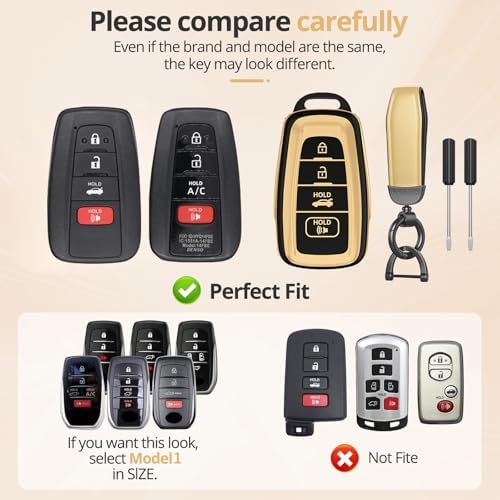 For Toyota Key Fob Cover Accessories- Matte TPU Key Fob Cover - Image 2