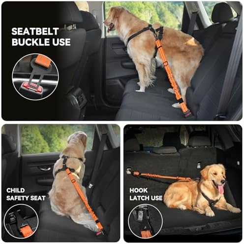 Pawaboo Dog Seat Belt Harness for Car, Seatbelt Harness - Image 4