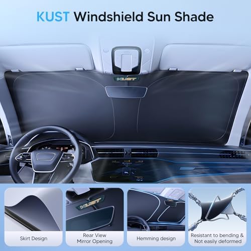 KUST Windshield Sun Shade for 2024 2025 2026 Hyundai Kona Accessories Custom - Image 5