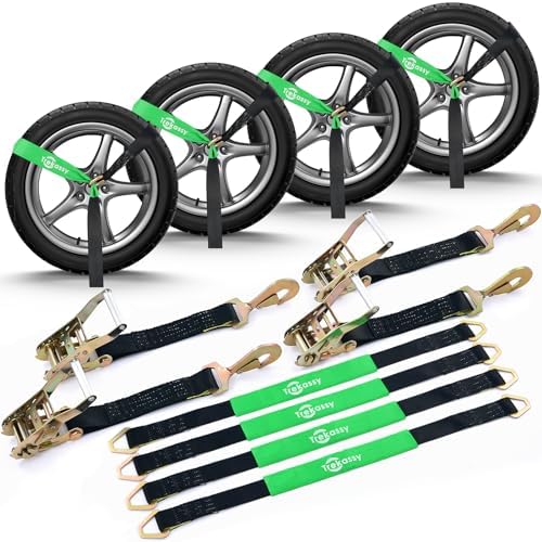 Trekassy 2in x 12ft Car Tie Down Straps by Trekassy