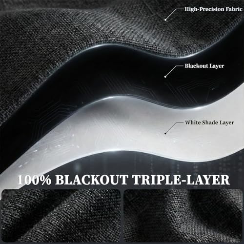 100% Blackout Self Adhesive Blackout Curtains- Stick on Curtains Shades Window - Image 4