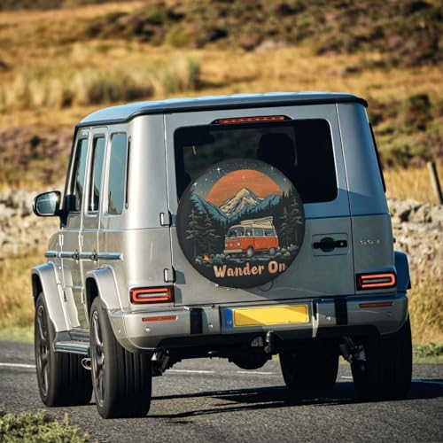 Spare Tire Cover Happy Campers Wheel Tire Cover Waterproof Sun Protection - Image 7