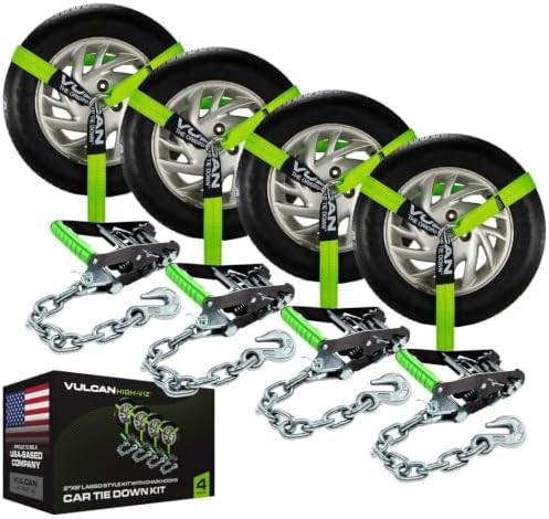 VULCAN Car Tie Down with Chain Anchors by VULCAN