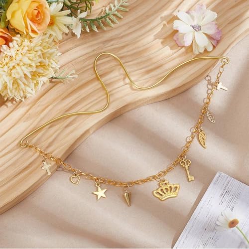 Rearview Mirror Hanging Ornament Gold Car Charm - Image 4