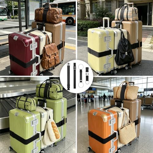 6PCS Luggage Straps for Suitcases, Adjustable Elastic Bungee Strap, Connect Up - Image 5