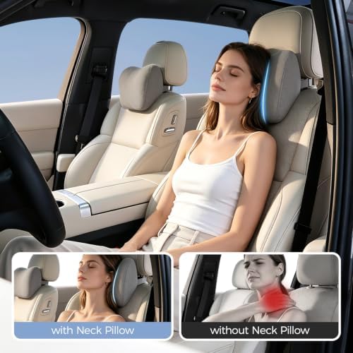 BABUR Car Neck Pillow Ergonomic 100% Memory Foam Headrest - Image 5