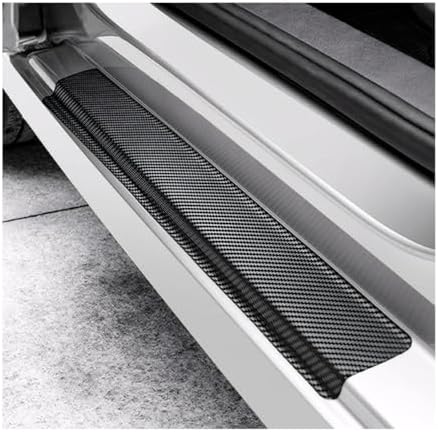 povtii 4 PCS Car Door Sill Protector, Anti-Scratch 5D Carbon Fiber Textured by povtii
