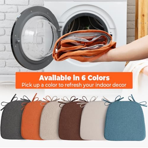 Sunsleek Chair Cushions for Dining Chairs D-Shaped Seat Cushions Chair Pads - Image 3