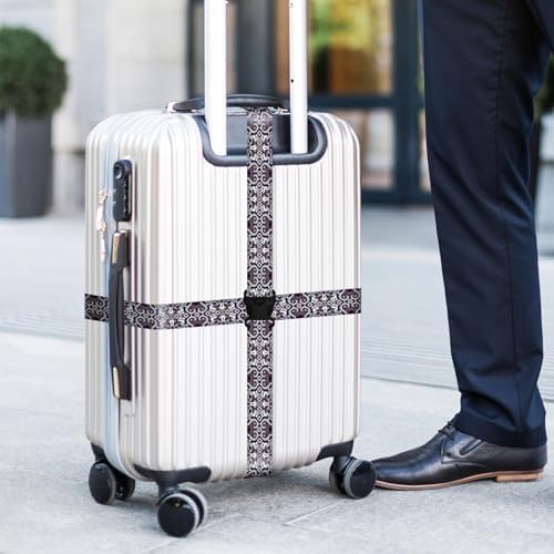 Luggage Straps Suitcase Belts Wide Adjustable Packing Straps, Bright Color - Image 4