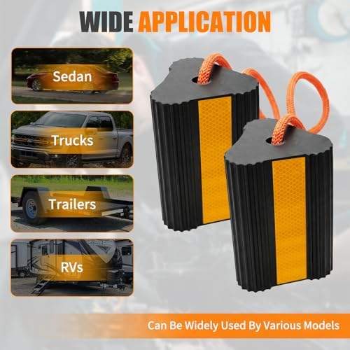 4 Pack Rubber Wheel Chocks for RV Trailer - Image 4