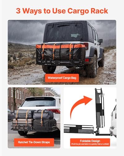 VEVOR Hitch Mount Cargo Carrier, 500LBS Capacity High-Strength Steel Hitch - Image 7