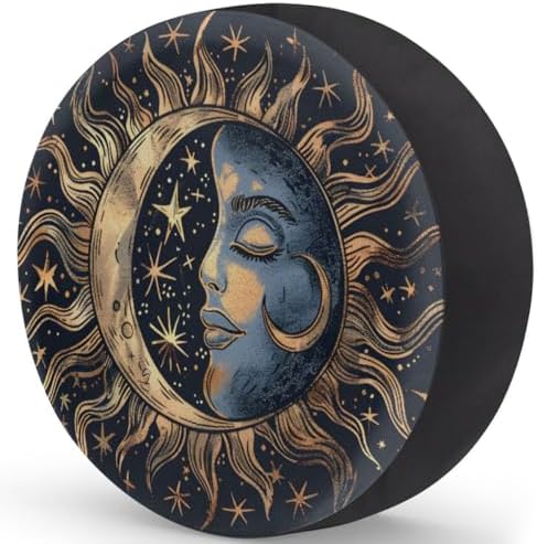Sun Moon Spare Tire Cover 17in Spare Wheel Covers Tire Storage Cover - Image 2