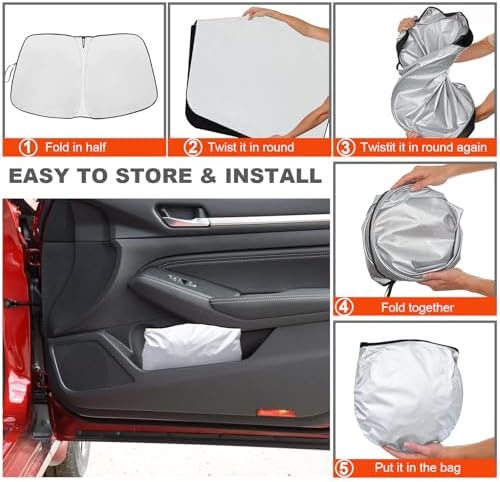 Foldable Front Windshield Sunshade fit - Image 6