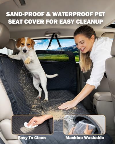 Dog Seat Cover for Back Seat- Heavy Duty Soft Bottom Car Hammock for Dog - Image 3
