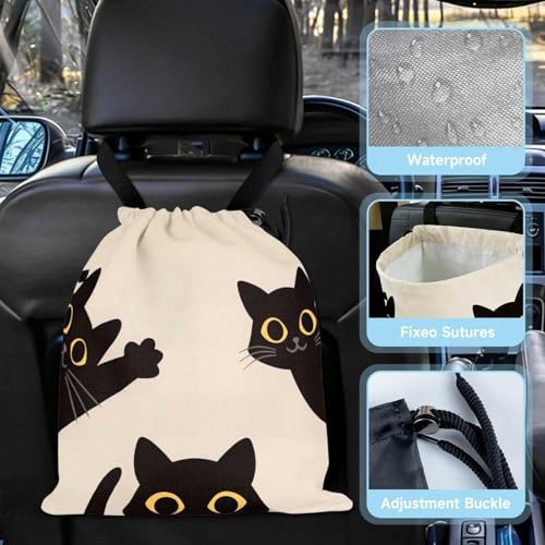 Three Black Cats Car Trash Bag - Image 3