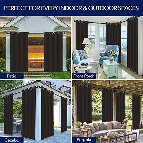 PureFit Outdoor Curtains for Patio Waterproof Weatherproof Outside Curtains - Image 5