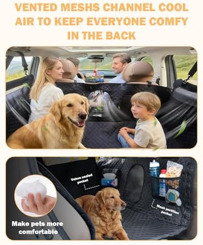 Dog Seat Cover for Back Seat- Heavy Duty Soft Bottom Car Hammock for Dog - Image 5