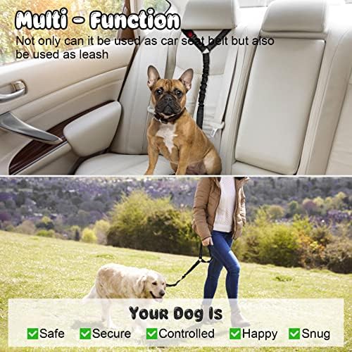 BWOGUE Dog Seat Belt for Car, Headrest Restraint Bungee Lead - Image 6