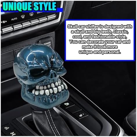 Skull Car Gear Shift Knob, Big Tooth Gear Stick Shifter Knob - Image 3