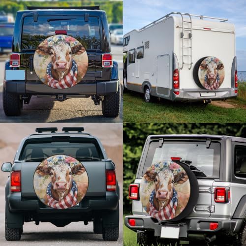 Highland Cow Spare Tire Cover Dust-Proof Wheel Protector - Image 6