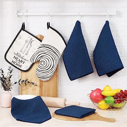 Homaxy Microfiber Waffle Weave Kitchen Dish Cloths, 6 Pack - Image 5