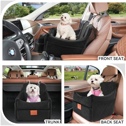 GL GLENSLAVE Dog Car Seat for Small/Medium Dogs, Dog Booster Car Seats - Image 2