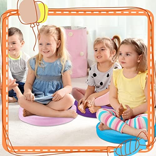 Juexica 8 Pcs Floor Cushions Kids, Classic Color, 13.8 x 13.8 x 2 Inch - Image 4