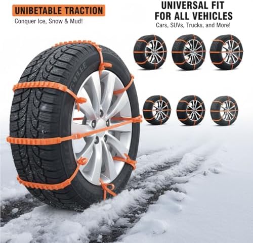 Universal Reusable Anti-skid Nylon Tire Chains, Universal Anti-Skid Snow Tire - Image 4