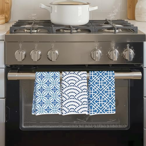 3 Pcs Artistic Pattern Kitchen Towels Decorative Hand Towels - Image 6