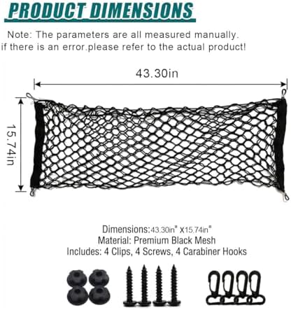 Car Trunk Cargo Net, Double-Layer Nylon Mesh Automotive Rear Cargo Storage Net - Image 2