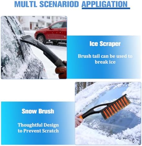 Car Snow Brush and Ice Scraper, Vehicle Windshield Scraper Deicer - Image 4