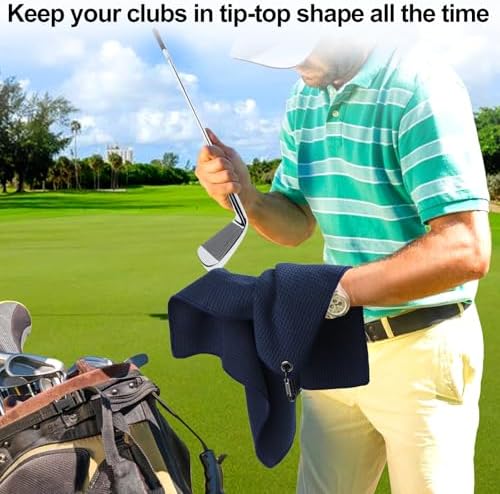3 Pack 16" X 16" Golf Towels for Golf Bags, 3 Stain-Resistant Colors - Image 3