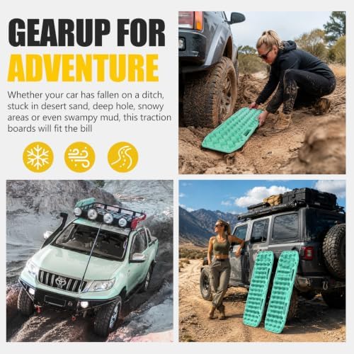BUNKER INDUST Off-Road Traction Boards, Pair Recovery Tracks Traction Mat - Image 7