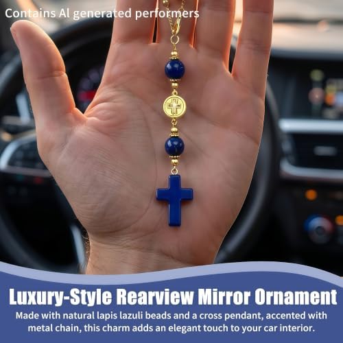 Crystal Hanging Car Charm, Stone Style Car Decor - Image 4